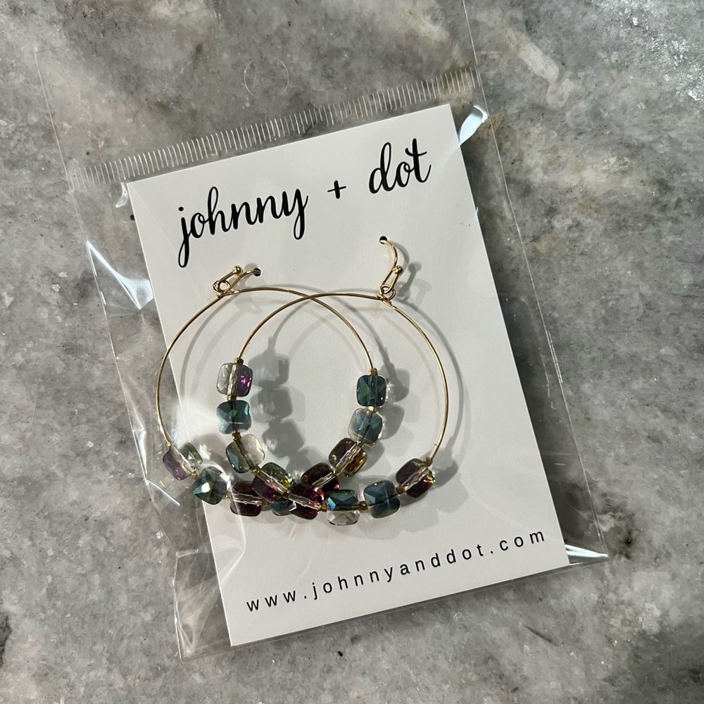 Multicolor Hoop Earrings - NEW